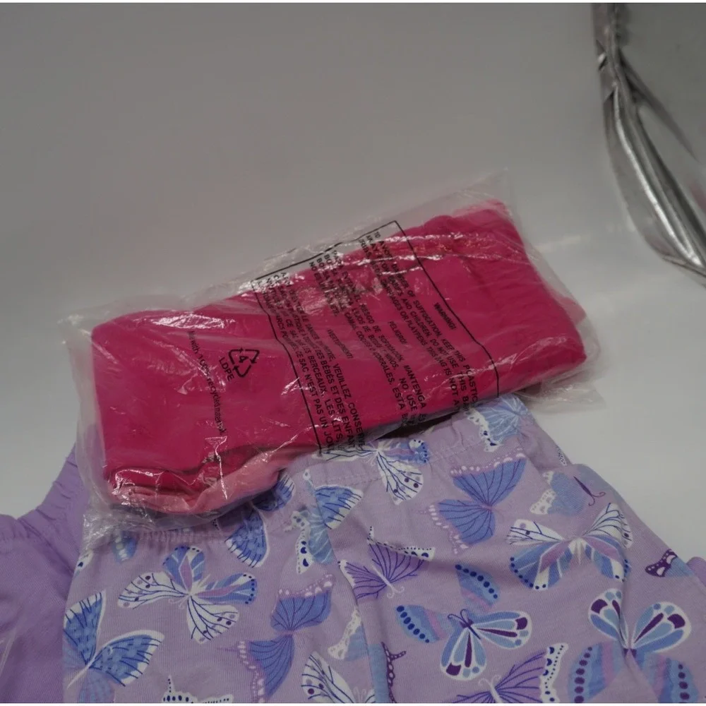 Lot of 5 Baby Toddler Leggings Butterfly Pink Purple 9-12M, 12-18M, 18-24M NEW